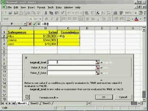 Excel if function