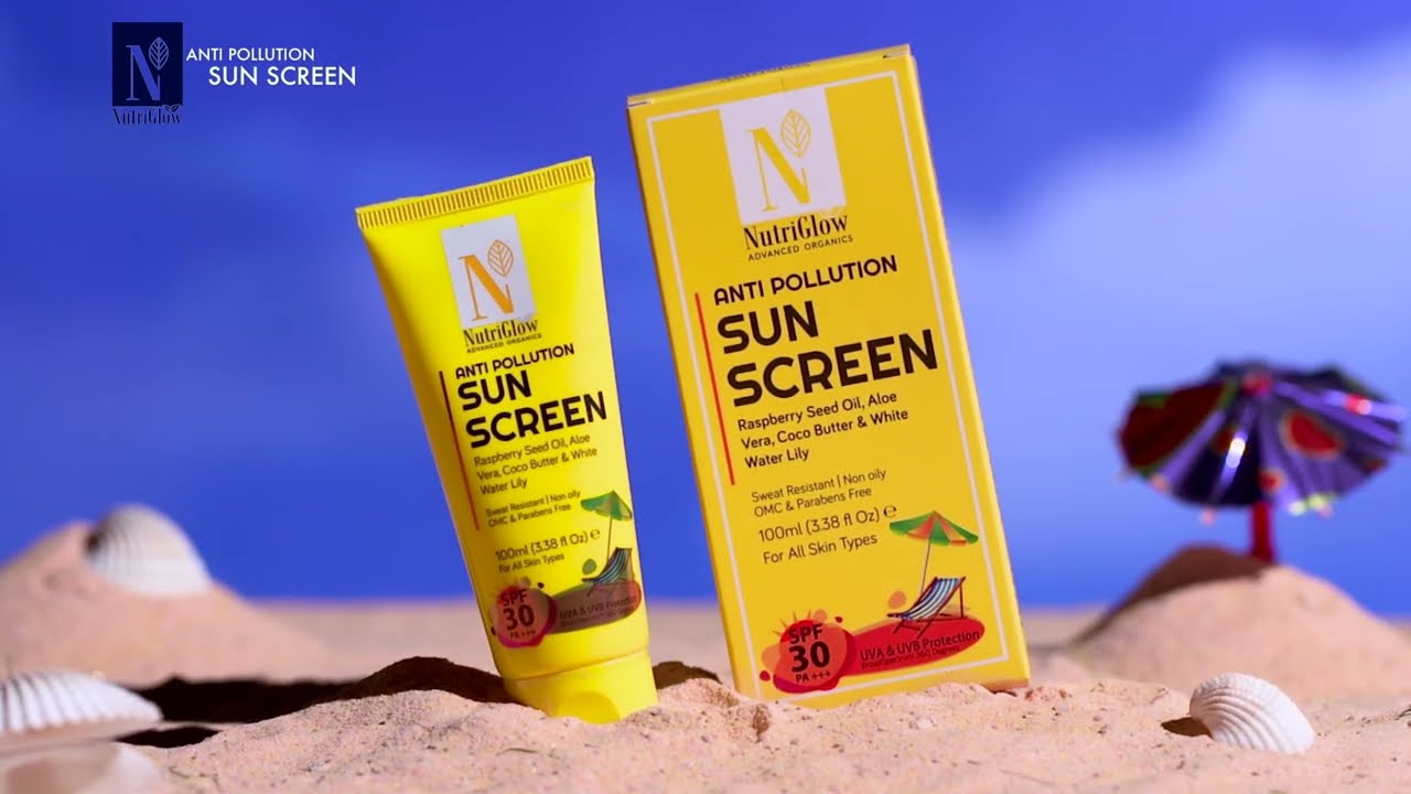 NutriGlow Advanced Organics Anti Pollution Sunscreen | SPF30 PA+++ |Non-Tacky, Lightweight |