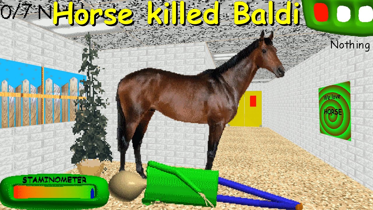 Horse killed Baldi - Baldi's Basics Mod