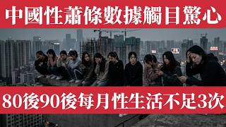 中國性蕭條數據觸目驚心：36%夫妻無性婚姻，80後90後高學歷男性每月性生活不足3次。高房價、高工時、高失業，2.4億人單身，初婚十年腰斬，出生人口省省告急。中國生育率崩潰、中國青年失業、中國房價泡沫