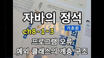 [자바의 정석 - 기초편] ch8-1~3 프로그램오류. 예외 클래스의 계층구조(수정됨)