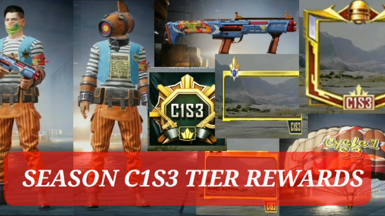 BGMI/PUBGMOBILE SEASON C1S3 TIER REWARDS