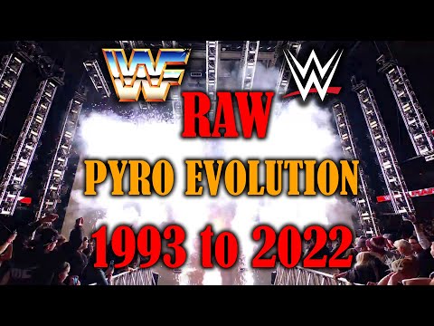 WWF E Monday Night Raw Evolution Of The Raw Pyro From 1993 To 2022 NEW 