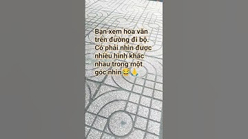 Bạn xem hoa văn trên vỉa hè có phải một góc mà nhiều hình khác nhau không #shots