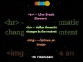 HTML Empty Elements | void elements | HTML Learnings #coding #technology #webdesign #html5 #css3