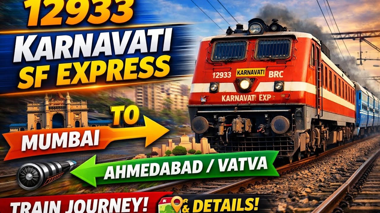 🚆 12933 Karnavati SF Express – Mumbai to Ahmedabad / Vatva | Train Journey & Details 🚆