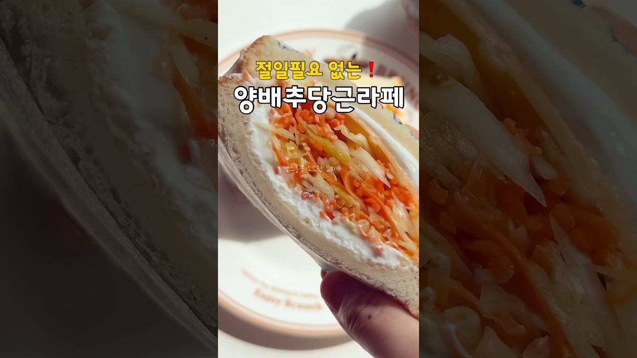 뱃살 쏙 빼주는❗️ 양배추 당근라페 레시피 레시피 숏폼 썸네일