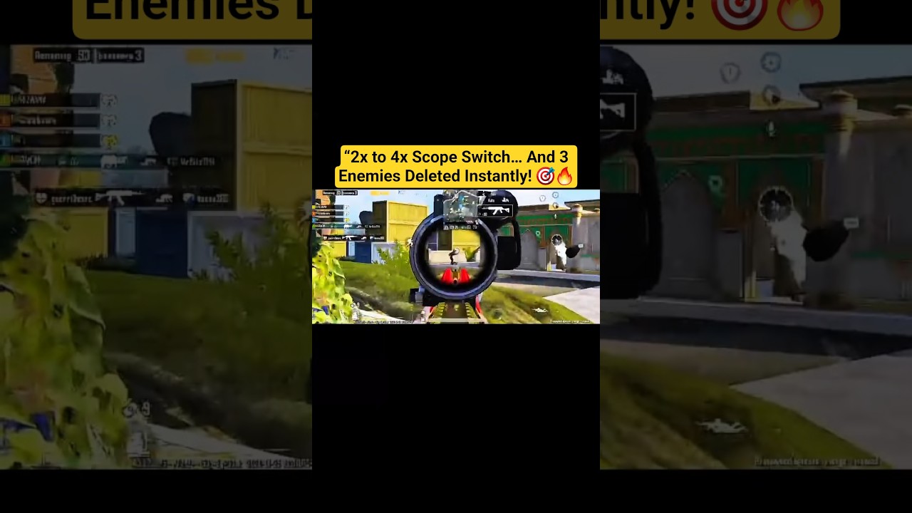 Deadly 2x & 4x Scope Control Enemy Squad Wipe PUBG Mobile Short 