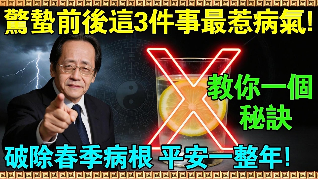 90%的人都做錯！驚蟄前後幾天「這3件事」最惹病氣！倪師教你一招破除春季病根，平安一整年！#倪海廈 #倪師國學智慧 #驚蟄 #驚蟄養生 #驚蟄禁忌 #老黃曆 #春季養生