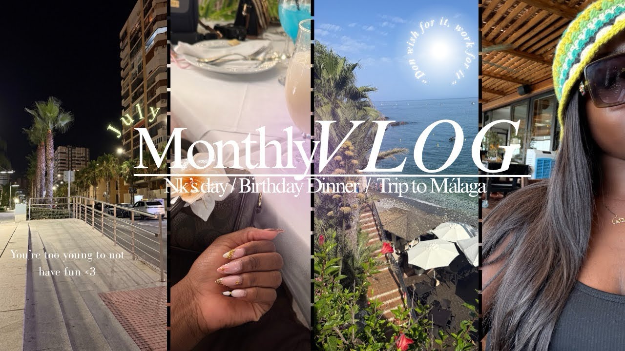 MONTHLY VLOG | Birthday dinner, Concert de Nk Divine, Trip To Malága…    || AElycie