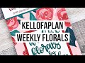 NEW Kellofaplan Weekly Florals Sticker Book Flip Through