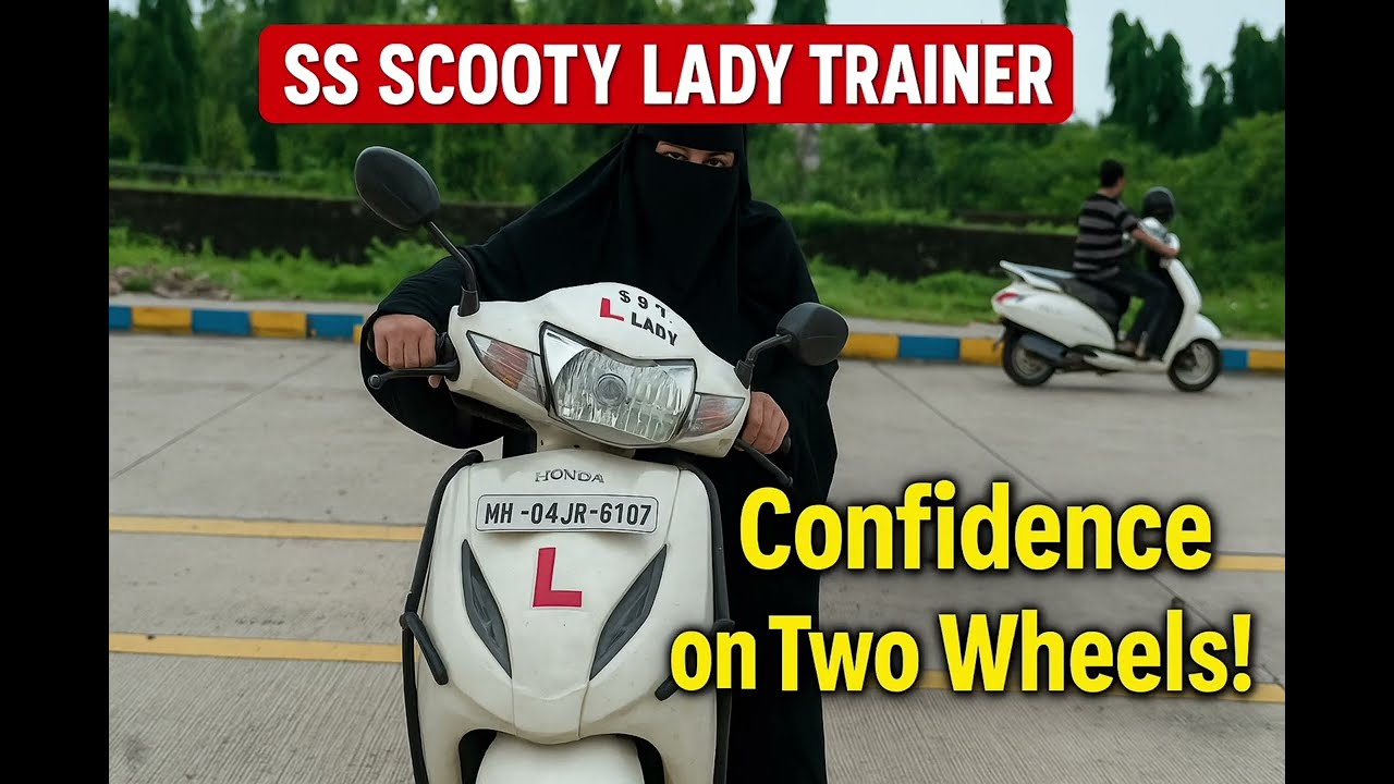2-day scooty training without cycle full confidence mai chala rahe hai ye student 