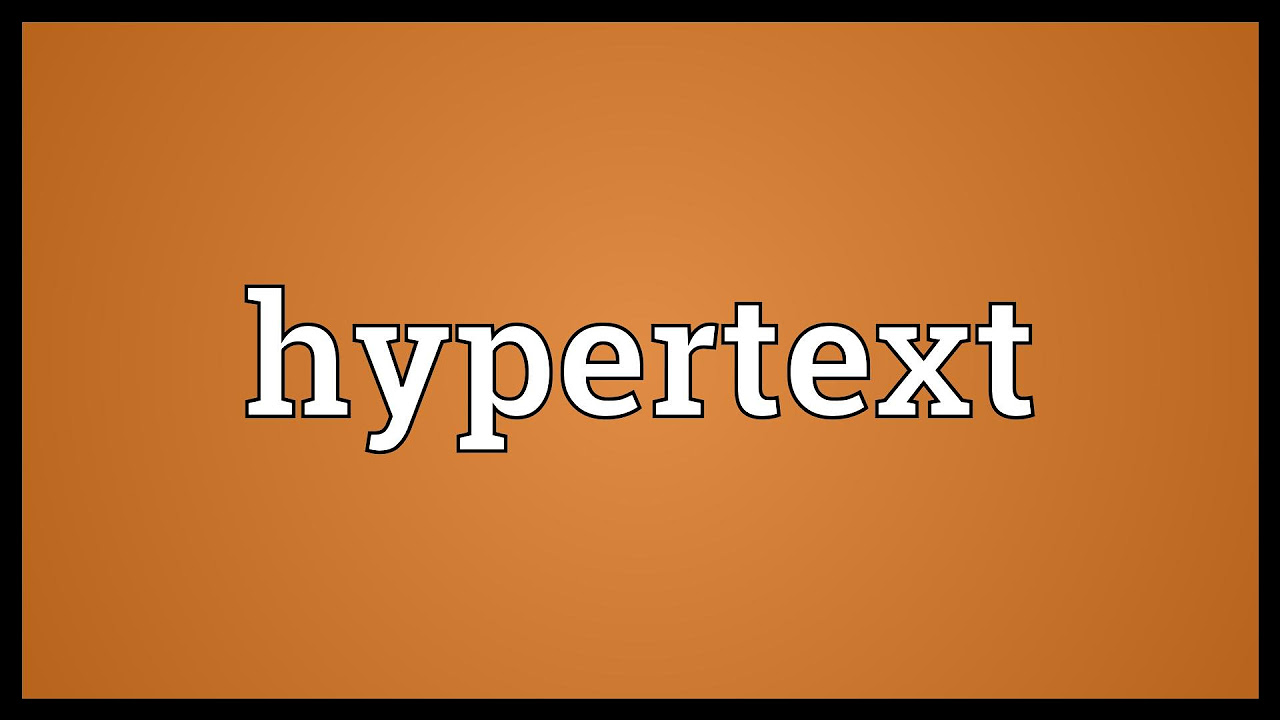 Update Hypertext Meaning
