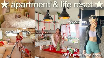 RESETTING MY LIFE !(for the holidays)🎀 decorating my apartment + getting my life together
