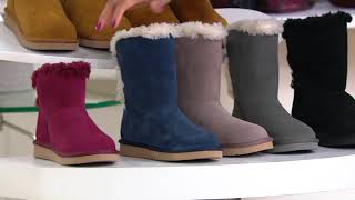 Koolaburra by UGG Choice of Short or Mini Suede Button Boots on QVC