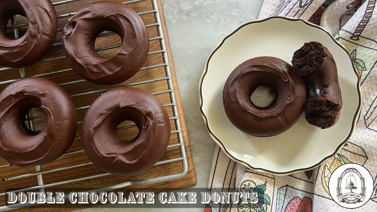 *National Donut Day* How to Make the BEST Double Dark Chocolate Cake Donuts - Happy Bake Day