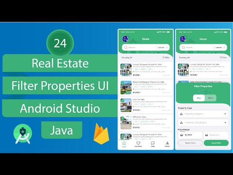 Real Estate App - 24 Filter Properties UI - Android Studio - Java