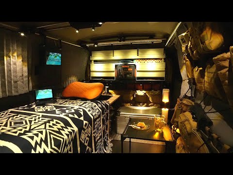 [150]ステルス車中泊｜高速道路SAで誰にも気づかれず静かに眠る｜ハイエース車中泊｜ASMR