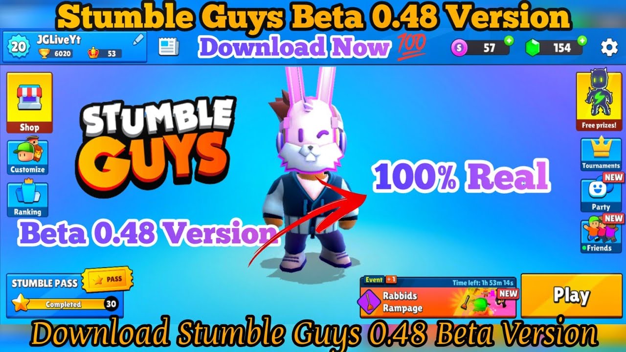 COMO BAIXAR A NOVA ATUALIZAÇÃO 0.48 BETA DO STUMBLE GUYS 