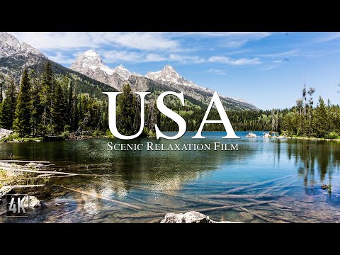 USA 4k Scenic Relaxation Drone Video with Ambient Calming Music