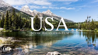 USA 4k Scenic Relaxation Drone Video with Ambient Calming Music