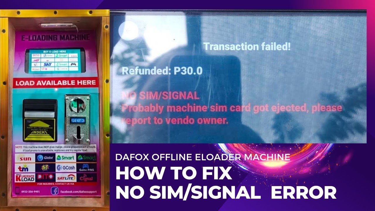 How To Fix No Sim Signal Error DaFox Offline E loading Machine YouTube how-to-fix-no-sim-signal-error-dafox-offline-e-loading-machine-youtube