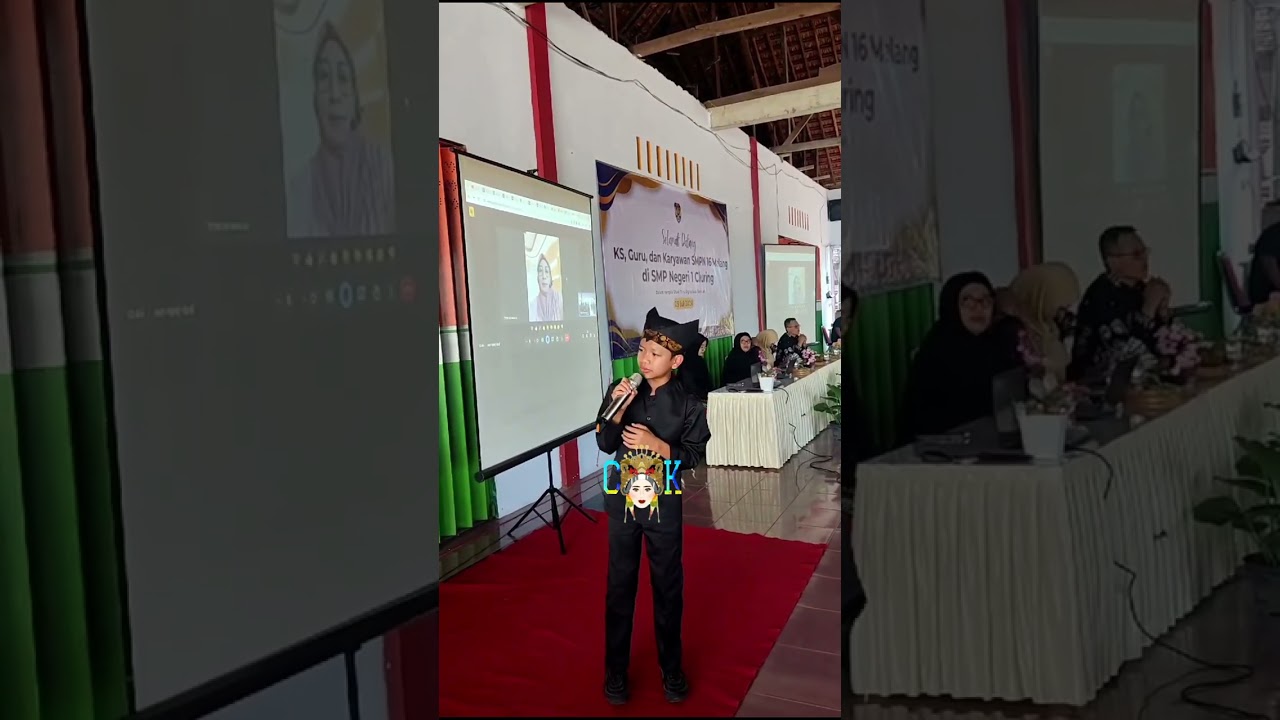 Perfome FAREL PRAYOGA MENGHIBUR TAMU DARI MALANG-D SMP N 1 CLURING