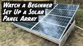 Solar Panel Array Setup Including Frame, Stand, & Wiring Configuration (Series Parallel) #solar