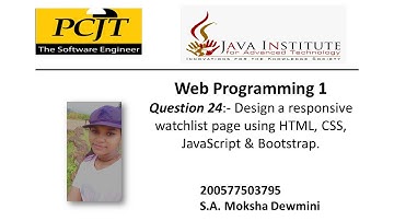 eShop Web Application Development 24 | 1st year | Semester 01 | Java Institute