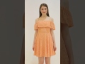 UP Ultrapink Junior Womens Designer Fit n Flare Lace Dress Ruffled Off Shoulder