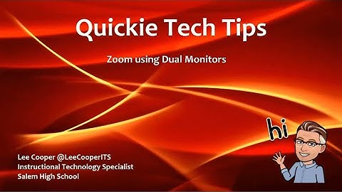 Zoom   Using Dual Monitors