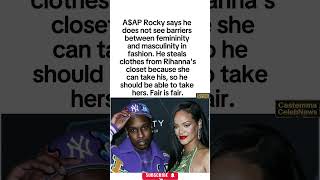 A$AP Rocky Talks Rihanna’s Closet 😄#shorts #ASAPRocky #Rihanna #relationship #marriage #couple