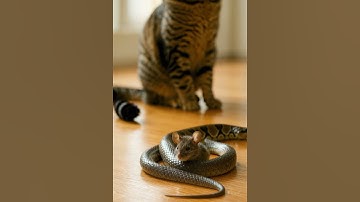The Snake Protects the Mouse?! Unbelievable!! #cat #cute #funnycats #funny