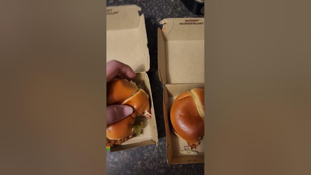 McDonald's McCrispy & Bacon Deluxe McCrispy Review YouTube