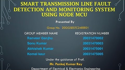 Smart Transmission line fault detection and monitoring system using NodeMCu