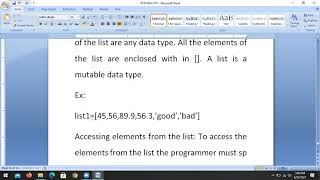 17.Lists | CRT PYTHON PROGRAMMING | RVIT