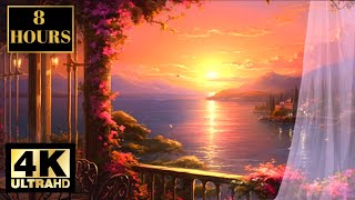 Amazing Beautiful Sunset Romantic Screensaver Wallpaper Background 4K 8 HOURS With Relaxing Music