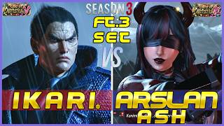 T8 FT3 SET ▰ IKARI (Kazuya) Vs ARSLAN ASH (Kunimitsu) ▰ Tekken 8 High Level Gameplay