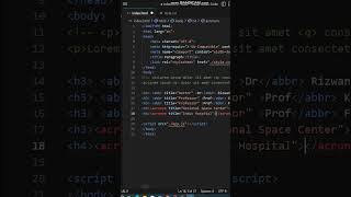 Acronym Tag In Html How To Use Acronyms