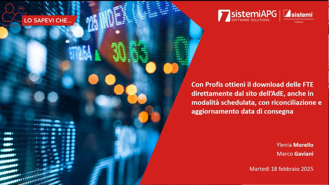 Lo sapevi che - Flussi FTE 18 02 25