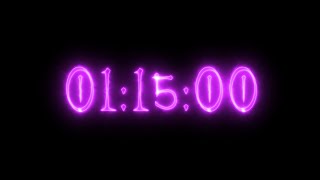 Purple Neon Vampire Timer 1 Hour 15 Minutes (Countdown)