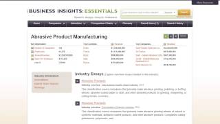 Using Gale's Business Insights: Essentials - Industries