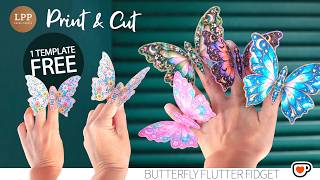 🦋 Butterfly Flutter Fidget | Print & Cut Paper Craft (FREE TEMPLATE INCLUDED)