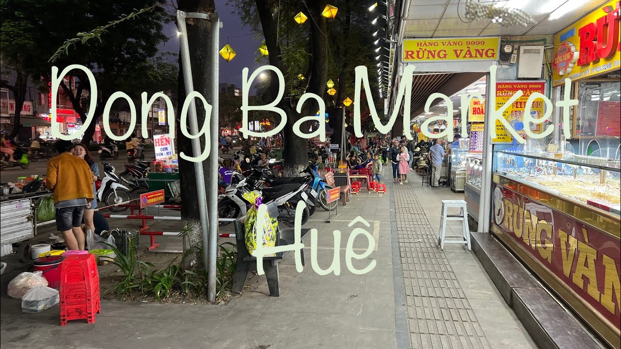 Mercado Dong Ba, Hue, Vietnam - Dong Ba traditional market. Paseo sin narración, silent walk HD vlog