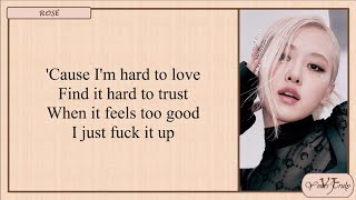 BLACKPINK ROSÉ Hard To Love Lyrics