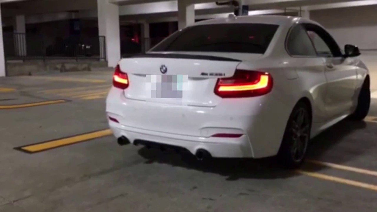 BMW M235i M Performance Exhaust Sound After break in period YouTube
