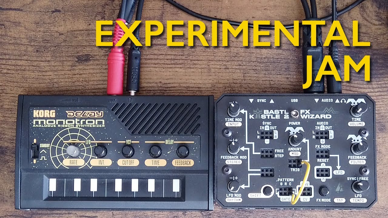 Kastle 2 WAVE BARD Experimental jam #1 (with KORG monotron delay)