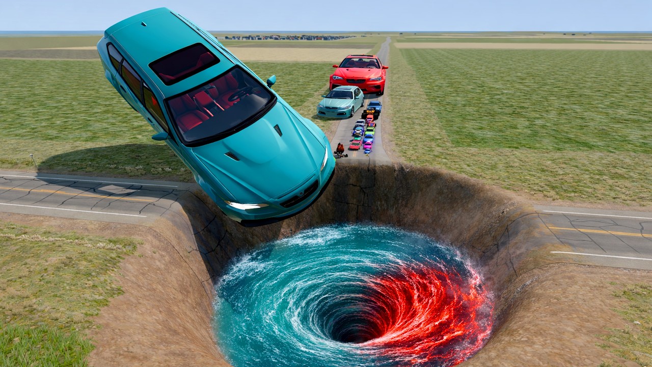 🔔 BIG & SMALL CARS vs MONSTER PIT #5 💥 – BeamNG.drive Extreme Crash Challenge | Impala BeamNG