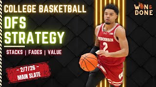 College Basketball | NCAA Basketball | DFS Main Slate | NCAA Basketball Picks | CBBDFS | PrizePicks