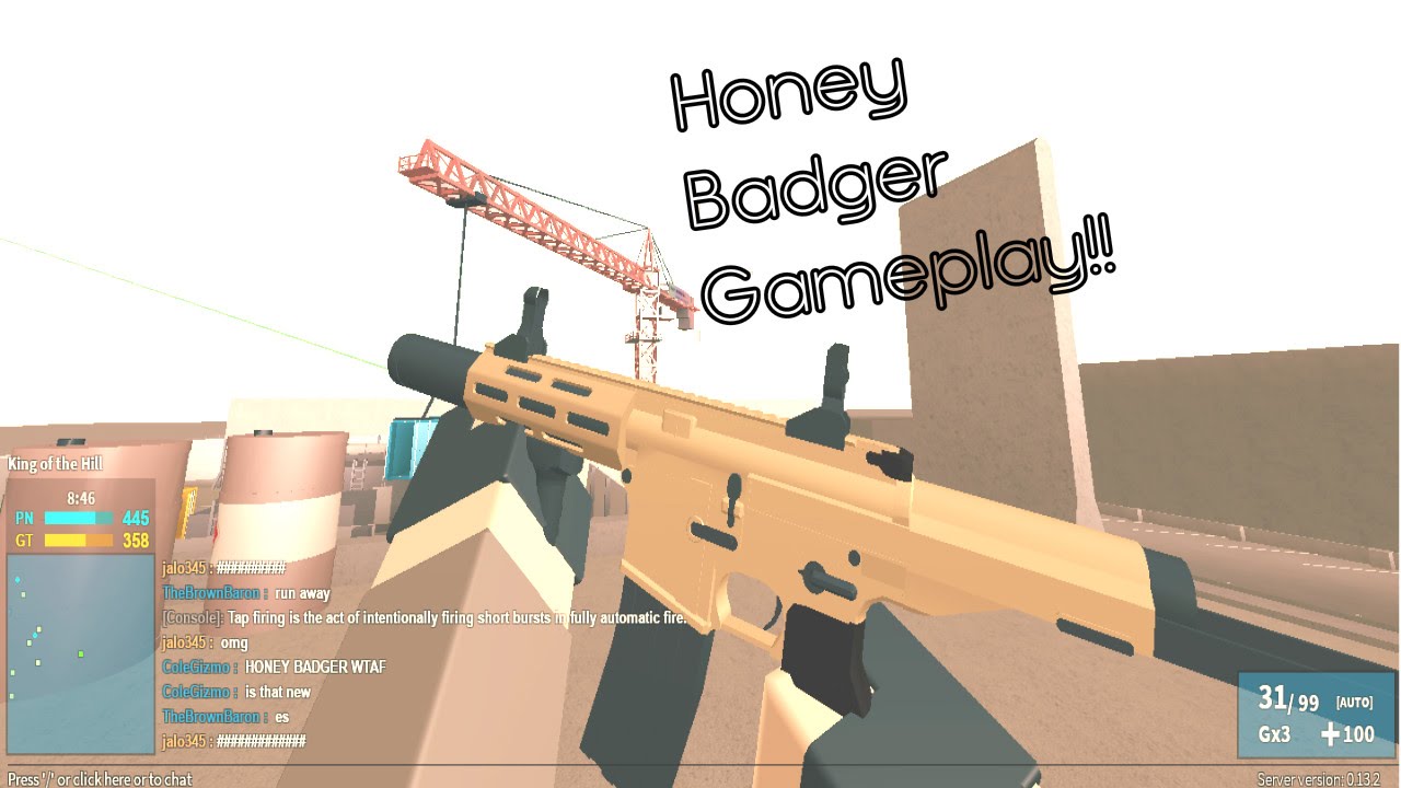 Roblox Phantom Forces Honey Badger Gameplay Youtube - honey badger gun roblox